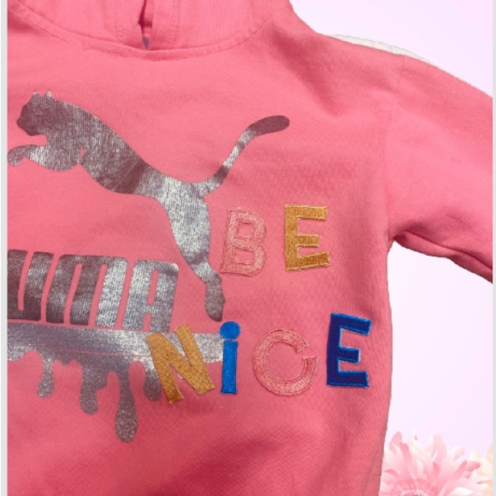 Puma Pink Graphic Kids Hoodie